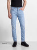 Men's Blue Slim Fit Solid Casual Jeans