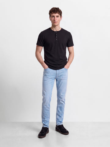 Men's Blue Slim Fit Solid Casual Jeans