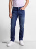 Men's Blue Slim Fit Solid Casual Jeans