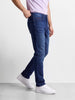 Men's Blue Slim Fit Solid Casual Jeans