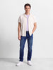 Men's Blue Slim Fit Solid Casual Jeans