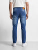 Men's Blue Slim Fit Solid Casual Jeans