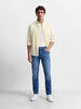Men's Blue Slim Fit Solid Casual Jeans