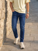 Men's Blue Slim Fit Solid Casual Jeans
