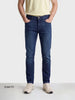 Men's Blue Slim Fit Solid Casual Jeans