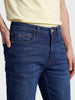 Men's Blue Slim Fit Solid Casual Jeans