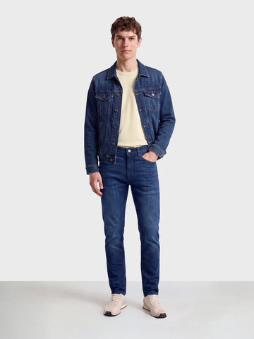Men's Blue Slim Fit Solid Casual Jeans