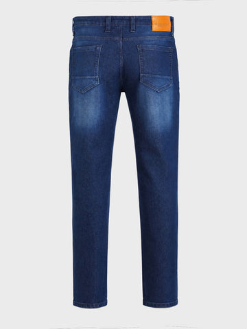 Men's Blue Slim Fit Solid Casual Jeans