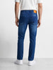 Men's Blue Slim Fit Solid Casual Jeans