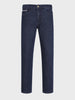 Men's Dark Blue Slim Fit Solid Casual Jeans