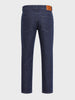 Men's Dark Blue Slim Fit Solid Casual Jeans