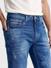 Men's Blue Slim Fit Solid Street Wear Jeans