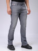 Men's Grey Slim Fit Solid Mid-Rise Stretchable Jeans