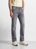 Men's Grey Bootcut Fit Solid Casual Jeans