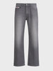 Men's Grey Bootcut Fit Solid Casual Jeans