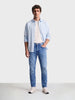 Men's Blue Slim Fit Solid Casual Jeans