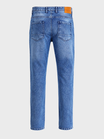 Men's Blue Slim Fit Solid Casual Jeans
