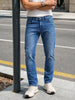 Men's Blue Slim Fit Solid Casual Jeans