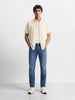 Men's Blue Slim Fit Solid Casual Jeans