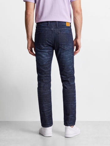 Men's Blue Slim Fit Solid Casual Jeans