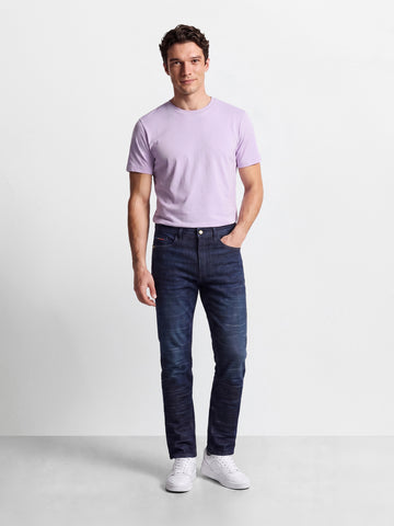 Men's Blue Slim Fit Solid Casual Jeans
