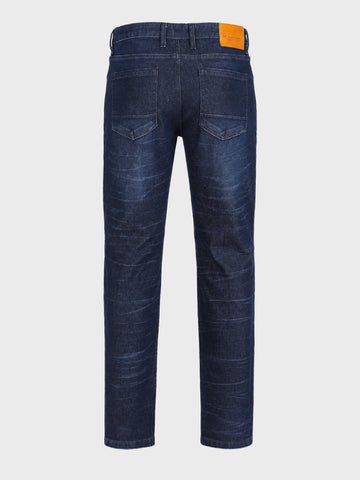 Men's Blue Slim Fit Solid Casual Jeans