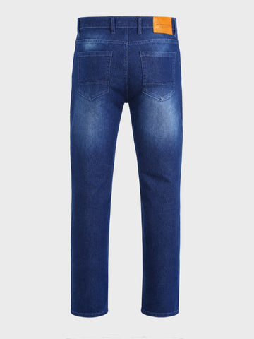 Men's Blue Slim Fit Solid Casual Jeans