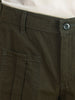 Men's Olive Relaxed Fit Solid Casual Trousers