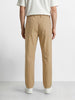 Men's Khaki Relaxed Fit Solid Casual Trousers
