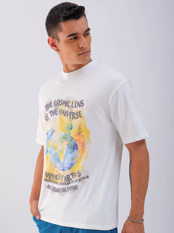 Shop Men's Printed Oversized T-Shirt Online.