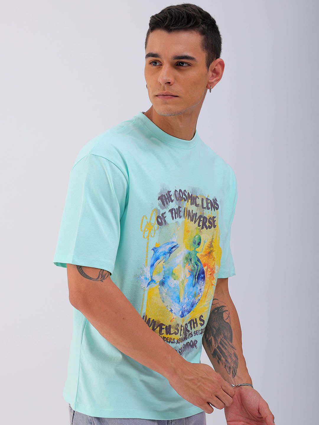 Shop Men's Printed Oversized T-Shirt Online.