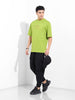 Men's Green Oversized Graphic Back Printed Round Neck T-shirt
