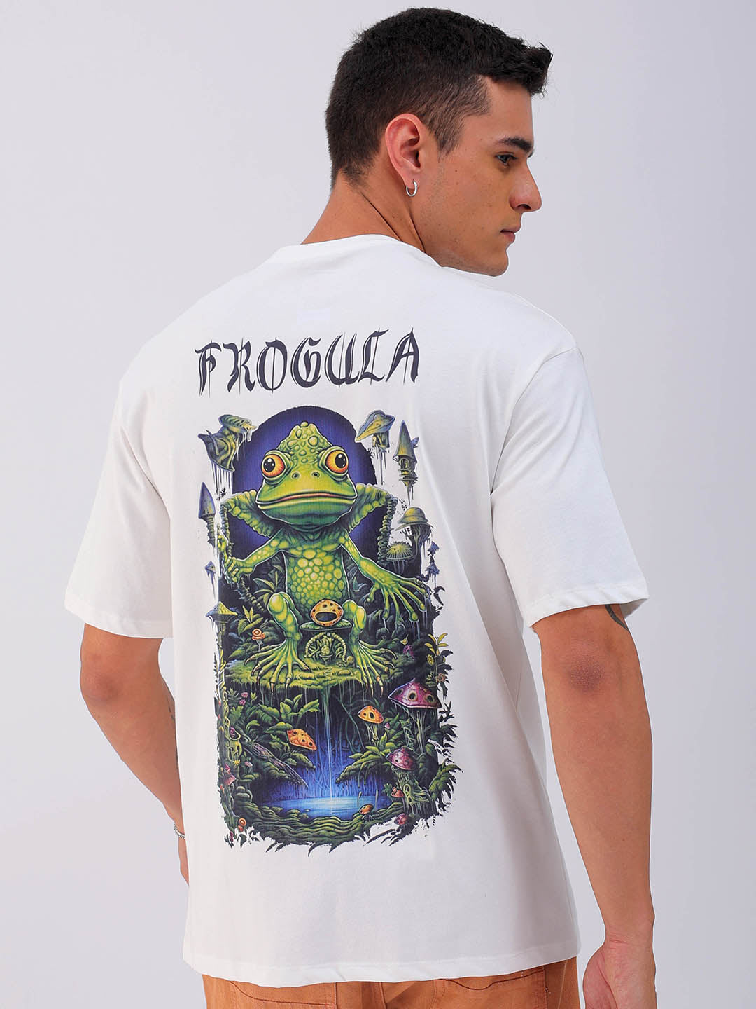 Shop Men's Back Printed Oversized T-Shirt Online.