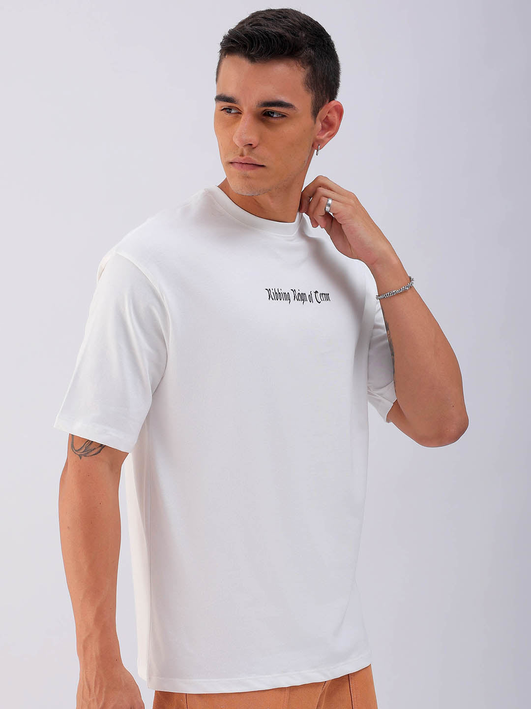 Shop Men's Back Printed Oversized T-Shirt Online.