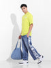 Men's Green Boxy Oversized Graphic Back Printed Round Neck T-shirt