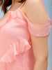 Shop Women's Solid A-Line Ruffle Dress Online.