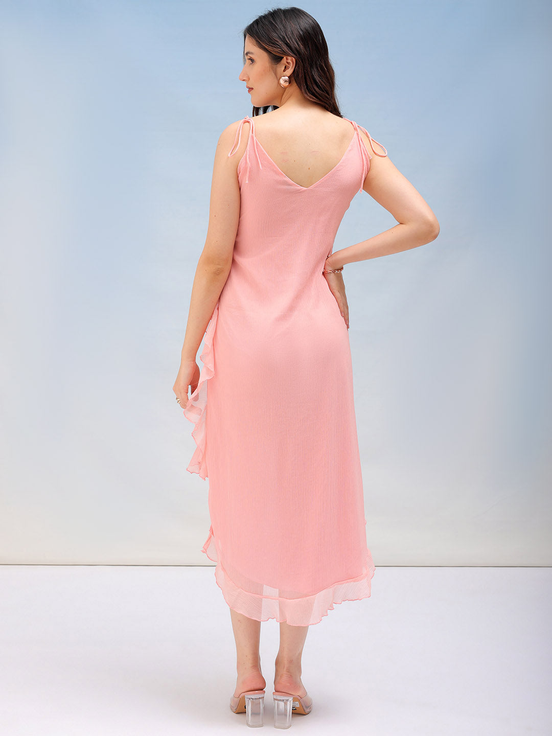 Shop Women's Solid A-Line Asymmetric Dress Online.