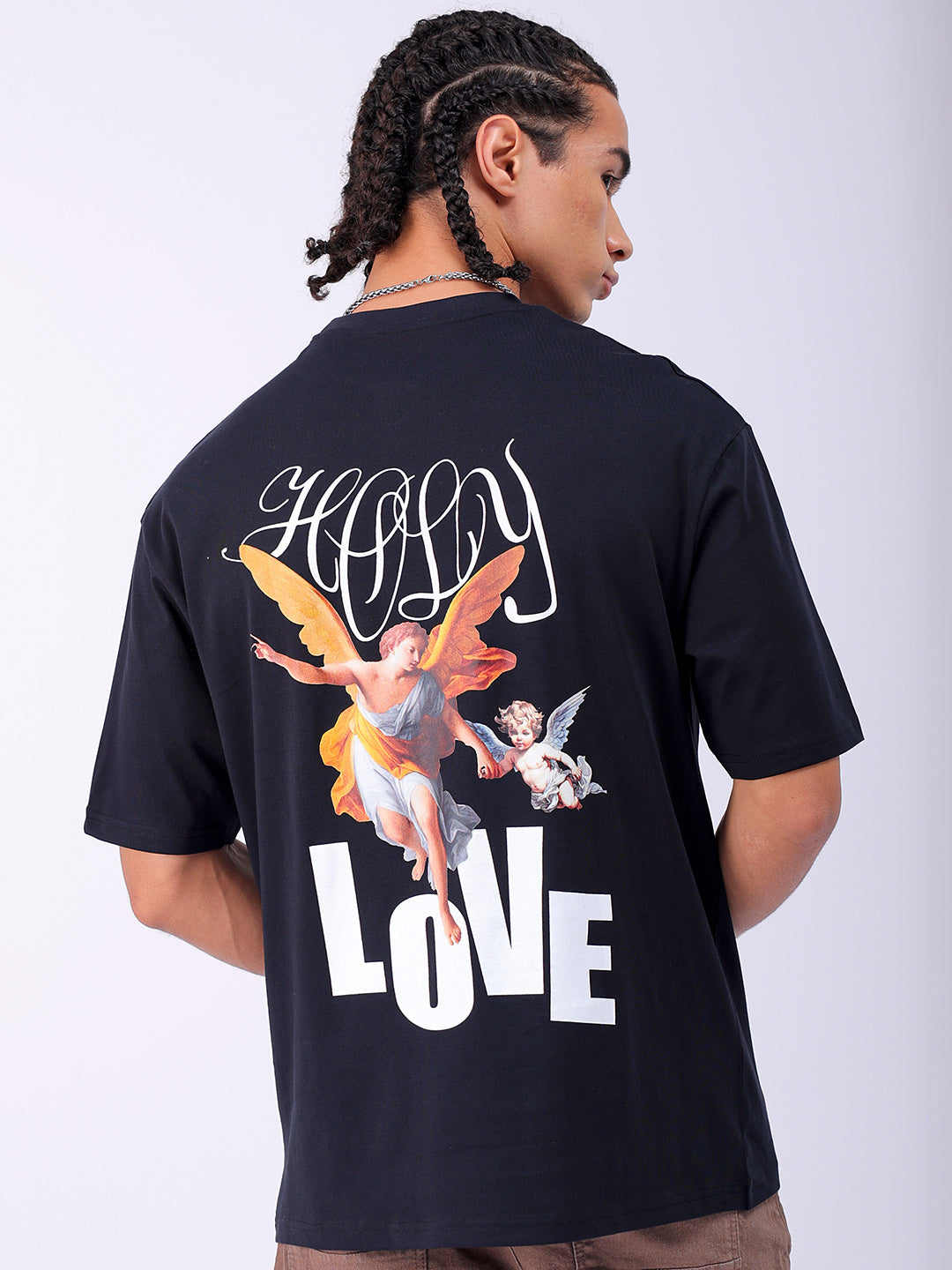 Shop Men's Back Printed Oversized T-Shirt Online.