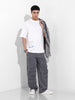 Men's White Oversized Graphic Back Printed Round Neck T-shirt