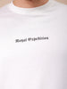 Men's White Boxy Oversized Graphic Back Printed Round Neck T-shirt