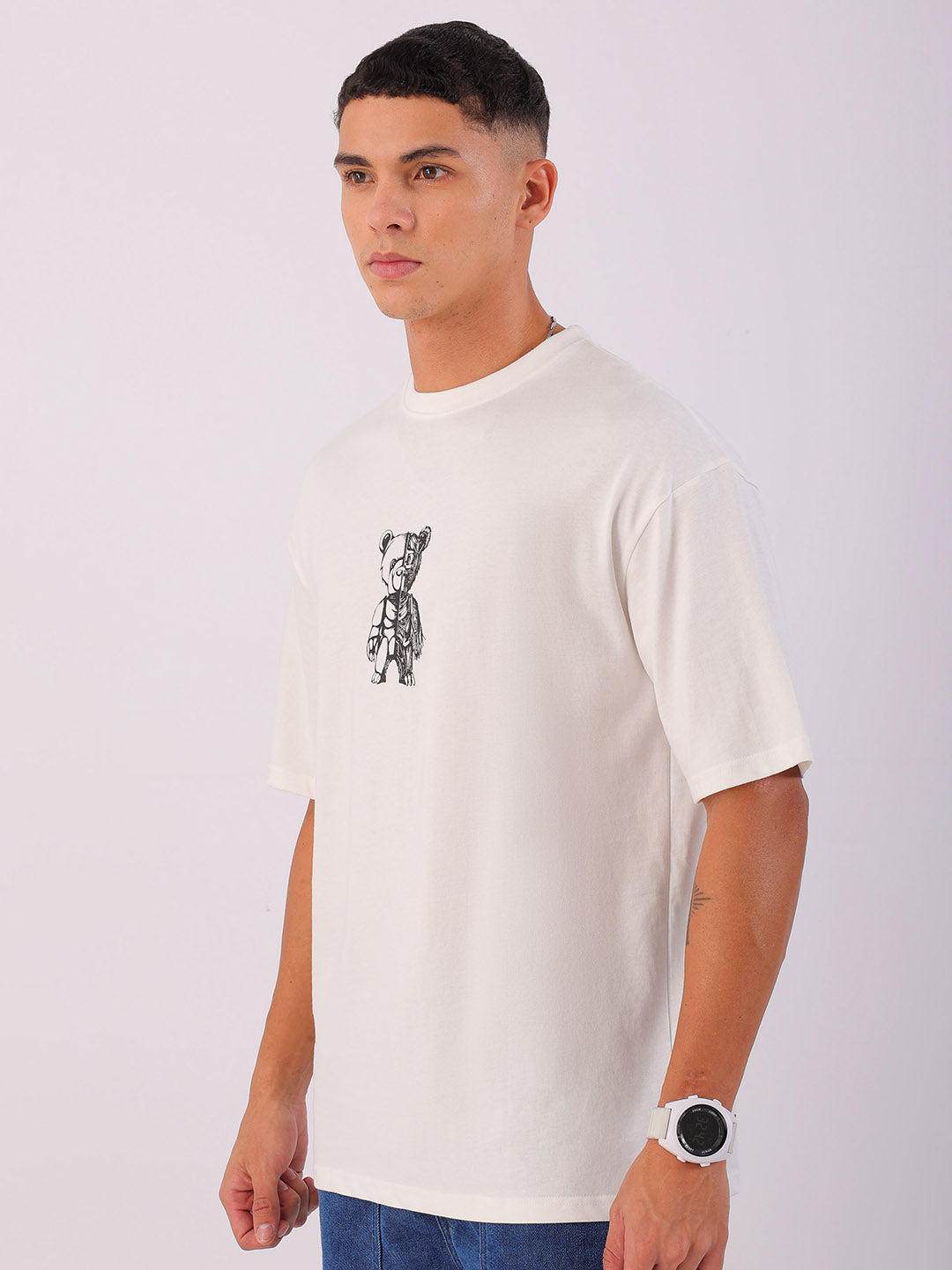 Shop Men's Back Printed Oversized T-shirt Online.