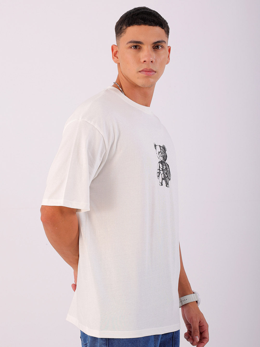 Shop Men's Back Printed Oversized T-shirt Online.