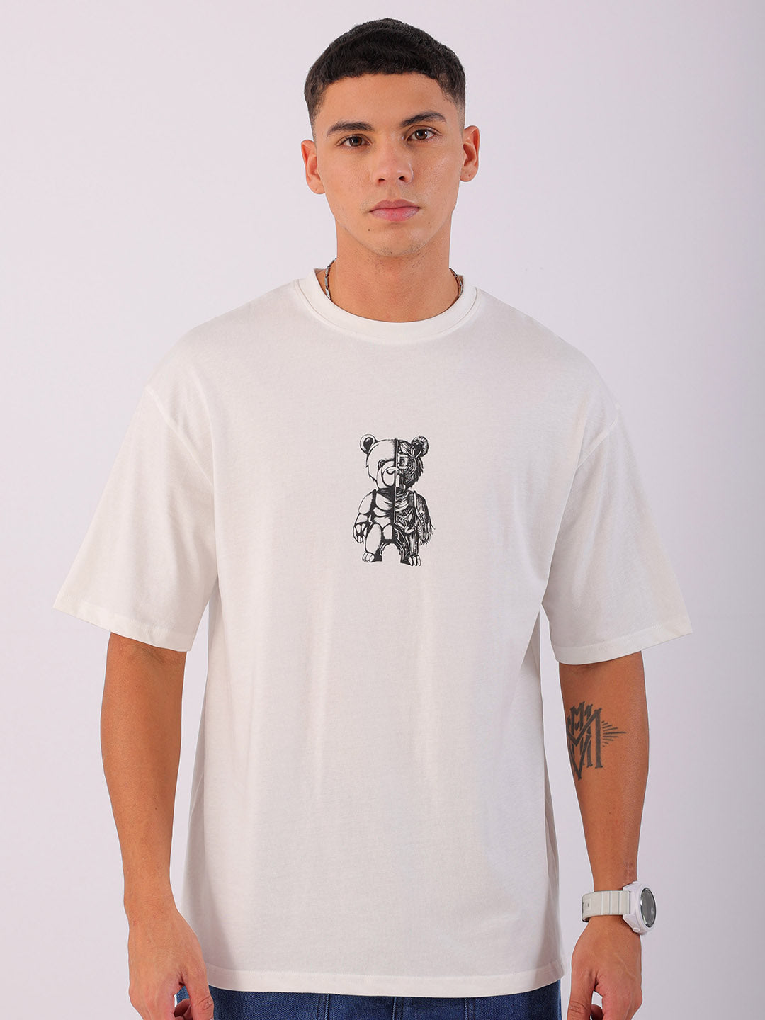 Shop Men's Back Printed Oversized T-shirt Online.