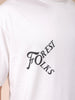 Men's White Boxy Oversized Graphic Back Printed Round Neck T-shirt