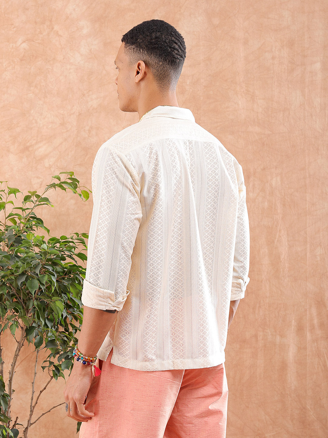 Shop Men's Textured Relaxed Fit Shirt Online.