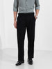 Men's Black Relaxed Fit Casual Textured Trousers