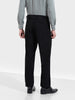 Men's Black Relaxed Fit Casual Textured Trousers