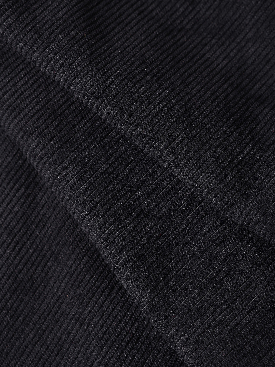 Men's Black Relaxed Fit Casual Textured Trousers