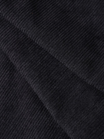 Men's Black Relaxed Fit Casual Textured Trousers