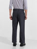 Men's Grey Relaxed Fit Casual Textured Trousers